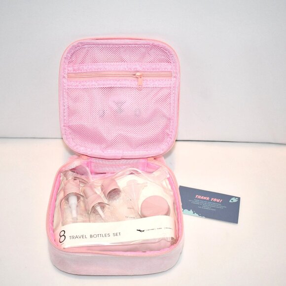 Da Smoosh Face na1 Cute Bunny Kawaii Plush Makeup/Cosmetic & 8 PC Travel Bottle - Picture 2 of 5